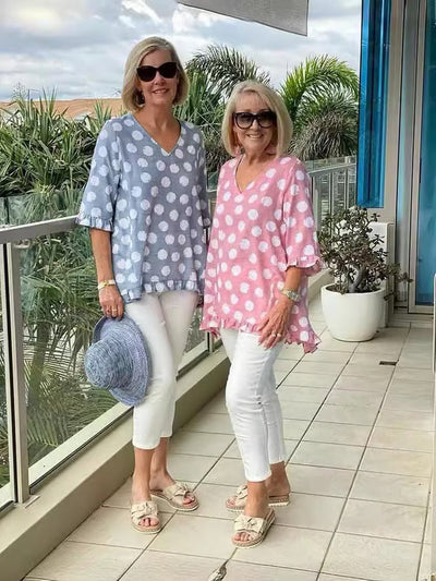 Celeste – Relaxed Polka Dot Tunic