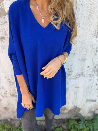 BESSY | COMFORTABLE JUMPER WITH V-NECK AND LONG SLEEVES
