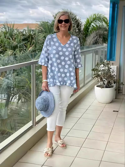 Celeste – Relaxed Polka Dot Tunic