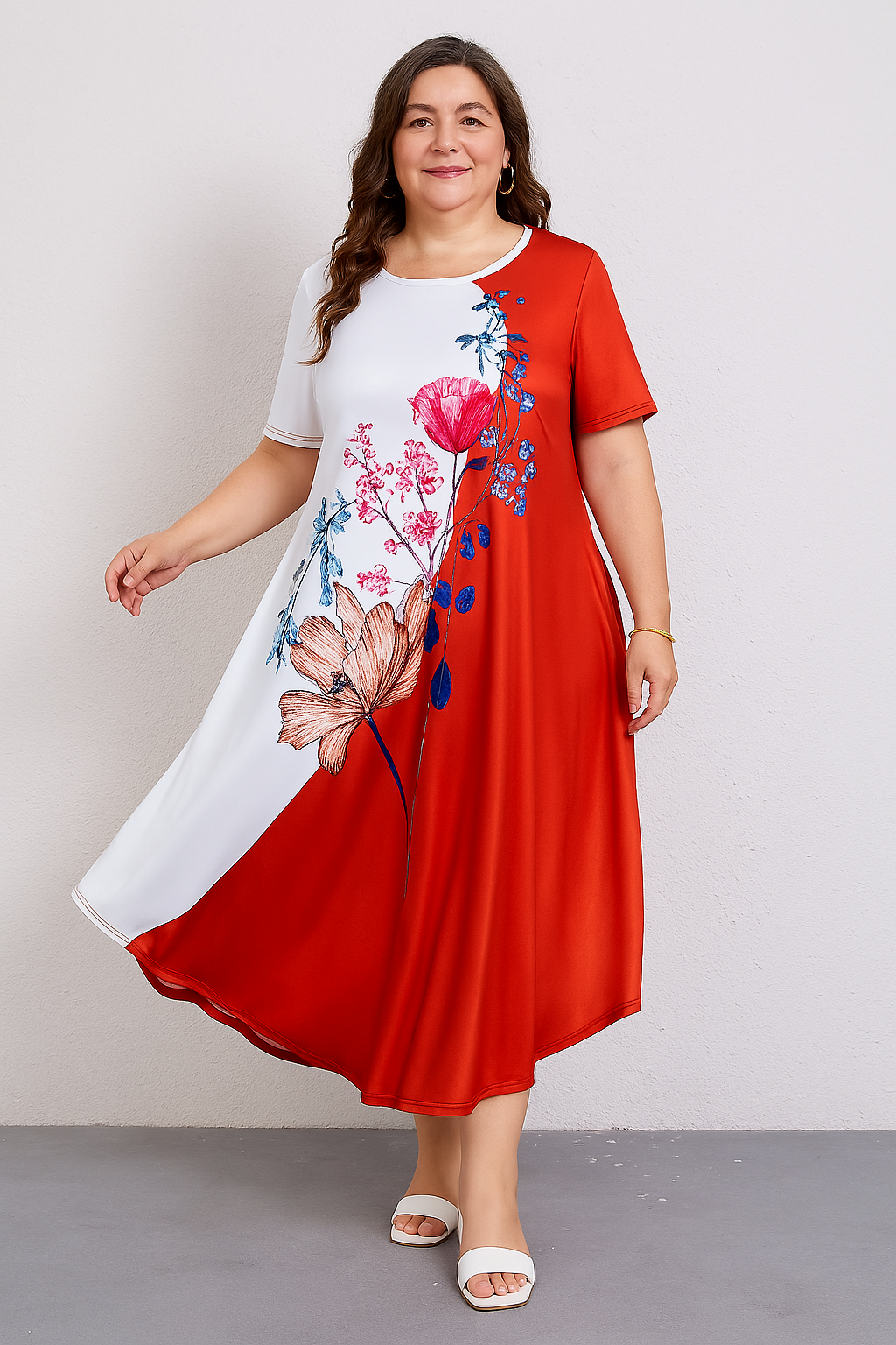 Mira | Plus Size Flower Dress