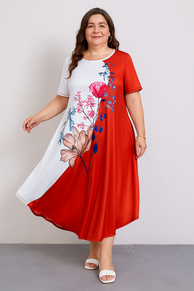Mira | Plus Size Flower Dress