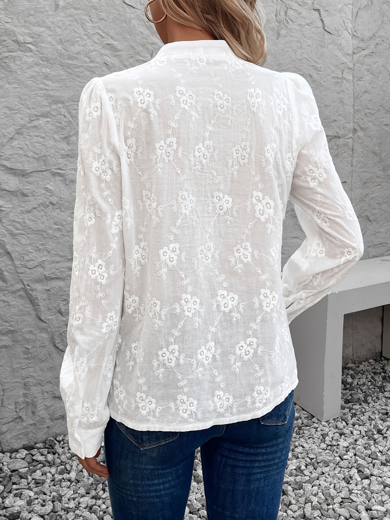 Thea | Elegant Blouse with Lace Details