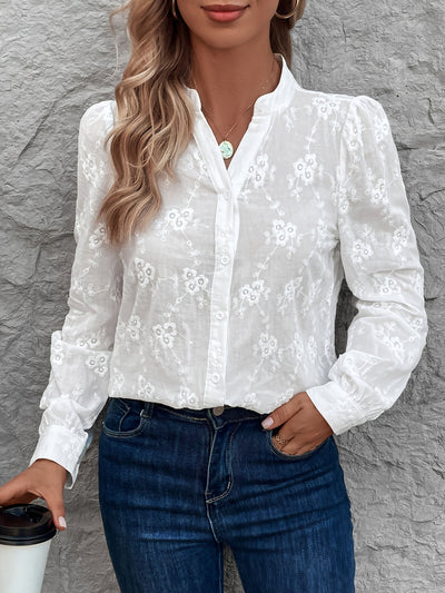 Thea | Elegant Blouse with Lace Details