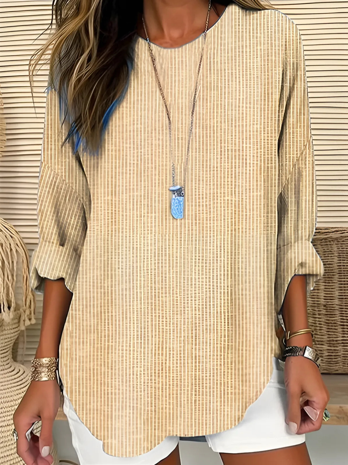 TASHA | TRENDY STRIPED BLOUSE