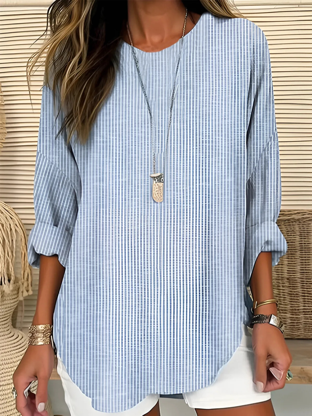 TASHA | TRENDY STRIPED BLOUSE