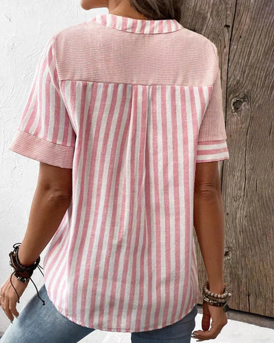 Mira™ | Soft Striped Blouse